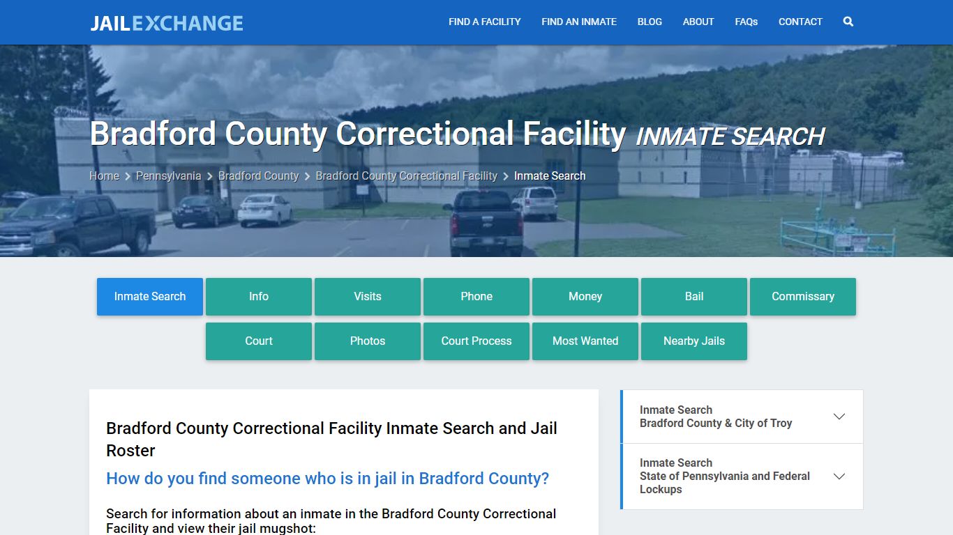 Bradford County Correctional Facility Inmate Search - Jail Exchange